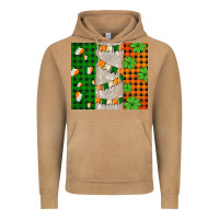 Vintage Camel irish flag with shamrocks and heart Vintage Hoodie - AdoDesignShop