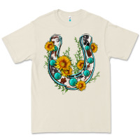 Bone cowhide sunflower horseshoe Premium Tee - Zillion Design Studio
