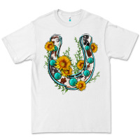 White cowhide sunflower horseshoe Premium Tee - Zillion Design Studio