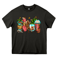 Asphalt cowgirl coffee cups Heavy Core Tee - Zillion Design Studio