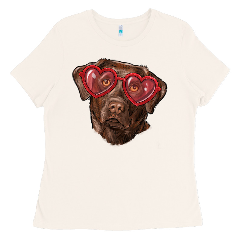 Labrador Retriever With Love Glass Ladies Tee by RanaPortraitStore | Teevron