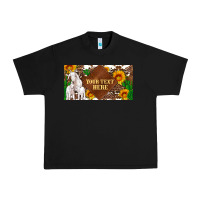 Black (preview)baby goats and sunflower and cactus with cowhide license plat Urban Heavy Tee - Artiststas