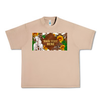 Burro (preview)baby goats and sunflower and cactus with cowhide license plat Urban Heavy Tee - Artiststas