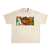 Sandshell (preview)baby goats and sunflower and cactus with cowhide license plat Urban Heavy Tee - Artiststas