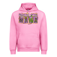 Fuchsia Pink Mardi gras mama with beads mother's day Urban Hoodie - HowdyJamesFarm