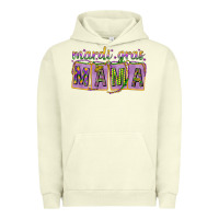 Pigment Pistachio Mardi gras mama with beads mother's day Urban Hoodie - HowdyJamesFarm