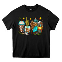 Black cowboy coffee cups Heavy Core Tee - Zillion Design Studio
