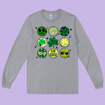 St Patrick's Day Long Sleeve Tee Designed By Maliassmallbusiness