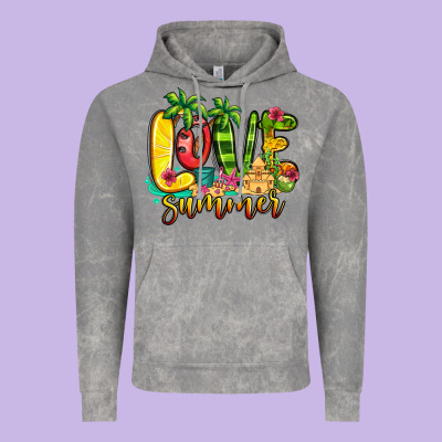 Love Summer Vintage Hoodie Designed By Jasminsmagicworld