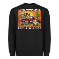 Black western gnome truck Heavyweight Sweatshirt - BarkalooDesign
