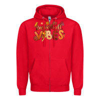 Red basketball vibes Zipper Hoodie - MaliasSmallBusiness