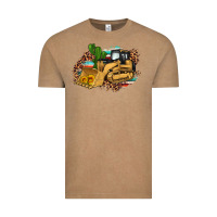 Vintage Coffee bulldozer leopard cactus sunflower Vintage Tee - Artiststas