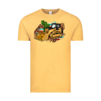 Vintage Mustard bulldozer leopard cactus sunflower Vintage Tee - Artiststas