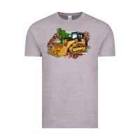 Vintage Zinc bulldozer leopard cactus sunflower Vintage Tee - Artiststas