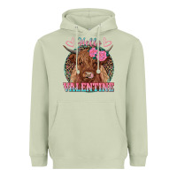 Matcha hello valentine highland cow Heavyweight Hoodie - RanaPortraitStore