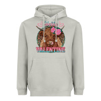 Moon Dust hello valentine highland cow Heavyweight Hoodie - RanaPortraitStore