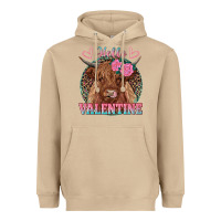 Mushroom hello valentine highland cow Heavyweight Hoodie - RanaPortraitStore
