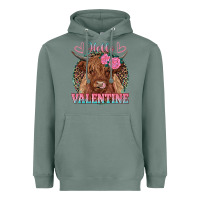 Sage hello valentine highland cow Heavyweight Hoodie - RanaPortraitStore