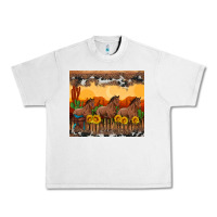 Lunar Rock western horses and  sunset with sunflowers Urban Heavy Tee - Artiststas