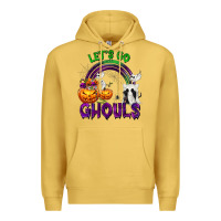 Antique Gold Let's Go Ghouls Premium Hoodie - texasbilliewilder