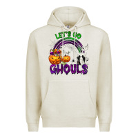 Oatmeal Heather Let's Go Ghouls Premium Hoodie - texasbilliewilder