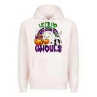 Pale Pink Let's Go Ghouls Premium Hoodie - texasbilliewilder