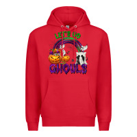 Red Let's Go Ghouls Premium Hoodie - texasbilliewilder