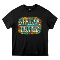 Black western mama tried with sunflowers and gemstone Heavy Core Tee - texasbilliewilder