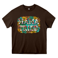 Chocolate Brown western mama tried with sunflowers and gemstone Heavy Core Tee - texasbilliewilder