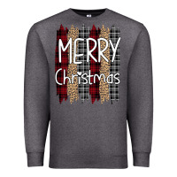 Charcoal Heather Merry Christmas Leopard Premium Sweatshirt - Bettercallsaul