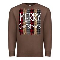 Chestnut Merry Christmas Leopard Premium Sweatshirt - Bettercallsaul