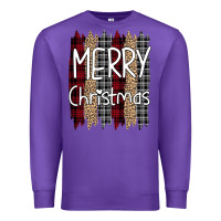 Purple Merry Christmas Leopard Premium Sweatshirt - Bettercallsaul