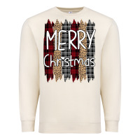Sandshell Merry Christmas Leopard Premium Sweatshirt - Bettercallsaul
