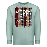 Seafoam Merry Christmas Leopard Premium Sweatshirt - Bettercallsaul