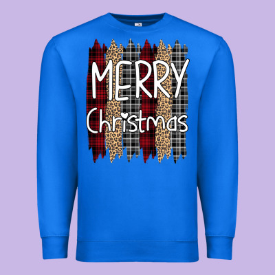 Merry Christmas Leopard Premium Sweatshirt Designed By Bettercallsaul