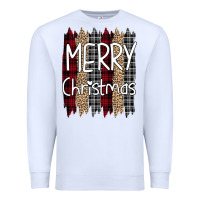 White Merry Christmas Leopard Premium Sweatshirt - Bettercallsaul