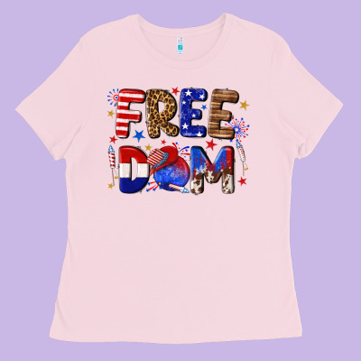 Fourth Of July Freedom Ladies Tee Designed By Texasbilliewilder