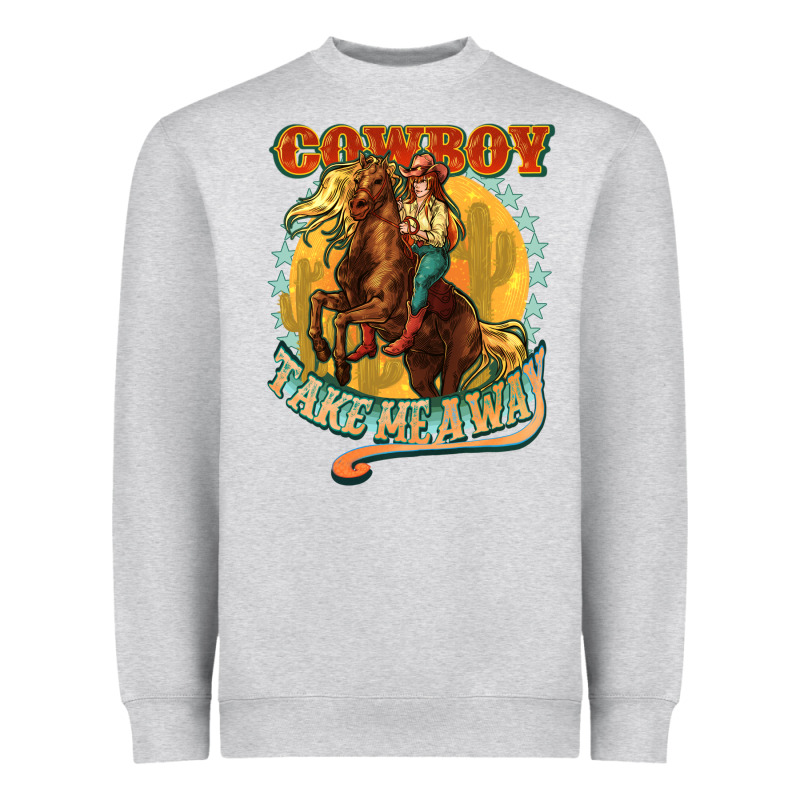 Cowboy Take Me Away Heavyweight Sweatshirt by NancyCooperArtShop | Teevron