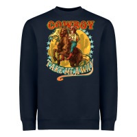 Navy cowboy take me away Heavyweight Sweatshirt - NancyCooperArtShop