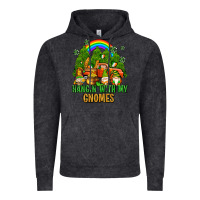 Vintage Black hangin with my gnomes with rainbow Vintage Hoodie - AdoDesignShop