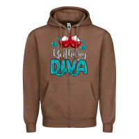Chestnut birthday diva turquoise Zipper Hoodie - MaliasSmallBusiness