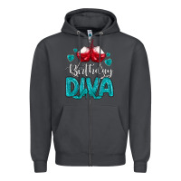 Smoke birthday diva turquoise Zipper Hoodie - MaliasSmallBusiness