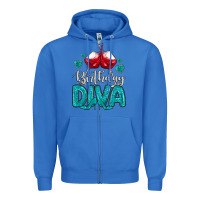 True Royal birthday diva turquoise Zipper Hoodie - MaliasSmallBusiness