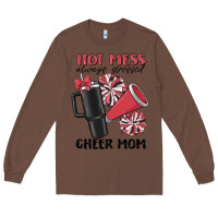 Chestnut hot mess always stressed cheer mom Long Sleeve Tee - MaliasSmallBusiness