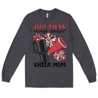 Smoke hot mess always stressed cheer mom Long Sleeve Tee - MaliasSmallBusiness