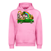 Fuchsia Pink St. Patrick's Day farm animals Urban Hoodie - CowGirlArtShop
