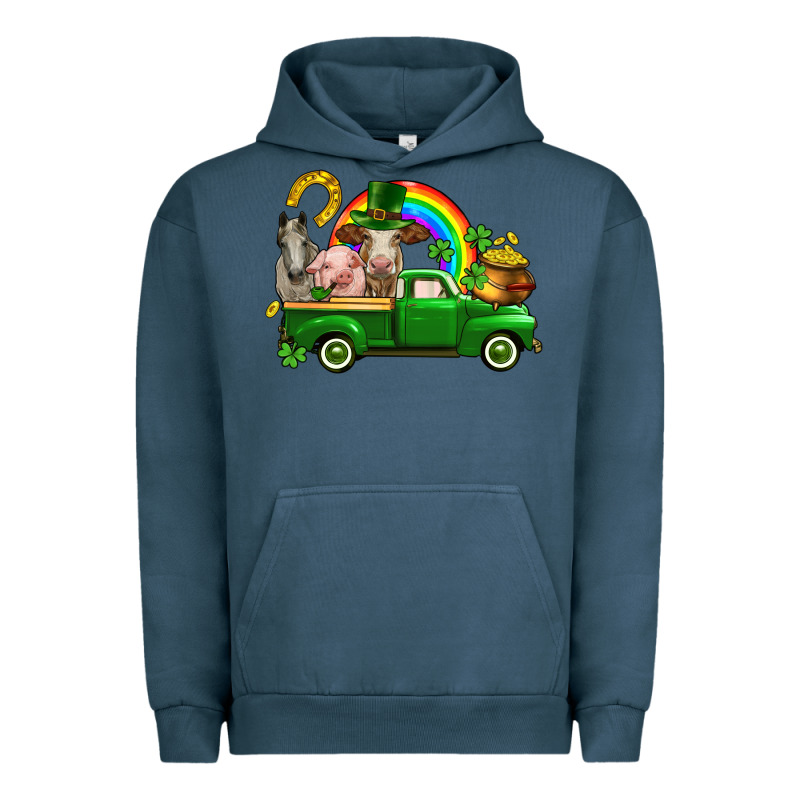 St. Patrick's Day Farm Animals Urban Hoodie by CowGirlArtShop | Teevron