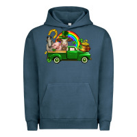 Pigment Midnight Navy St. Patrick's Day farm animals Urban Hoodie - CowGirlArtShop