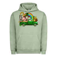 Pigment Oil Green St. Patrick's Day farm animals Urban Hoodie - CowGirlArtShop