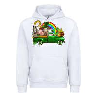 White St. Patrick's Day farm animals Urban Hoodie - CowGirlArtShop